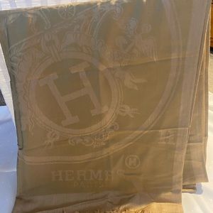 Hermes gold yellow scarf wrap